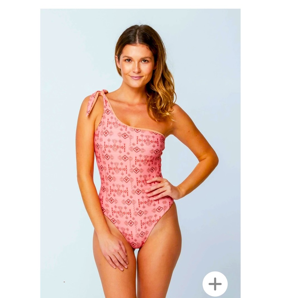 One piece swimsuit, reversible.